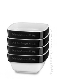 Набор емкостей керамических 10х10 KitchenAid Ceramic Ramekin 4 предмета, Onyx Black