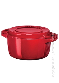 Кастрюля чугунная KitchenAid Cast Iron 24 см, Empire Red