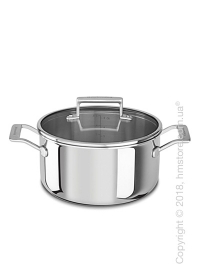 Кастрюля низкая с крышкой KitchenAid Low Casserole серия 3-Ply Stainless Steel 5.68 л