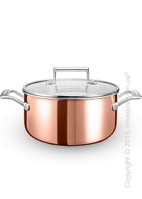 Кастрюля низкая с крышкой KitchenAid Low Casserole серия 3-Ply Copper 5.68 л