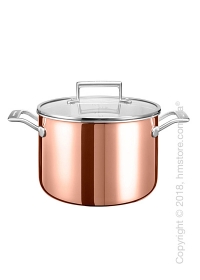 Кастрюля с крышкой KitchenAid Casserole серия 3-Ply Copper 7.57 л