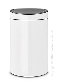 Ведро для мусора Brabantia Touch Bin 40 л, White