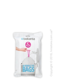 Набор пакетов для мусора Brabantia PerfectFit Bags Code C на 10/12 л, 40 штук