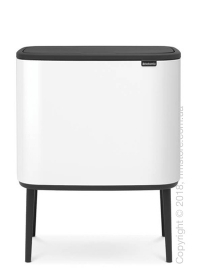 Ведро для сортировки мусора двухсекционное Brabantia Bo Touch Bin 11/23 л, White Ведро для сортировки мусора двухсекционное Brabantia Bo Touch Bin 11/23 л, White