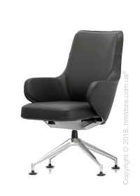 Кресло Vitra Grand Executive Conference Lowback, Leather Asphalt Кресло Vitra Grand Executive Conference Lowback, Leather Asphalt