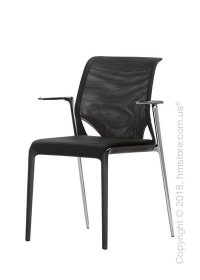 Кресло Vitra MedaSlim with chromed armrests, Netline Nero