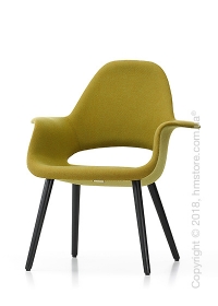 Кресло Vitra Organic Conference black legs, Hopsak Yellow Pastel Green
