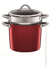 Кастрюля с крышкой и вставкой Silit коллекция Vitaliano 8,5 л, Rosso