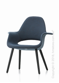 Кресло Vitra Organic Conference black legs, Hopsak Blue Moor Brown