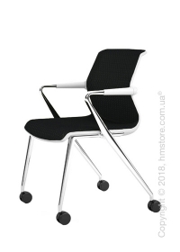 Кресло Vitra Unix Chair four-legged base with castors soft grey frame, Diamond Mesh Nero Кресло Vitra Unix Chair four-legged base with castors soft grey frame, Diamond Mesh Nero