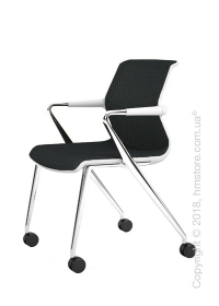 Кресло Vitra Unix Chair four-legged base with castors soft grey frame, Diamond Mesh Asphalt Кресло Vitra Unix Chair four-legged base with castors soft grey frame, Diamond Mesh Asphalt