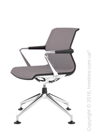 Кресло Vitra Unix Chair four-star base dark frame, Diamond Mesh Mauve Grey Кресло Vitra Unix Chair four-star base dark frame, Diamond Mesh Mauve Grey