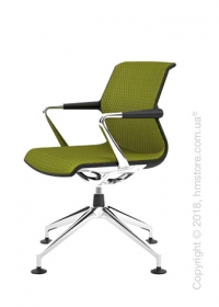 Кресло Vitra Unix Chair four-star base dark frame, Diamond Mesh Avocado Кресло Vitra Unix Chair four-star base dark frame, Diamond Mesh Avocado