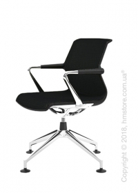 Кресло Vitra Unix Chair four-star base dark frame, Diamond Mesh Nero Кресло Vitra Unix Chair four-star base dark frame, Diamond Mesh Nero