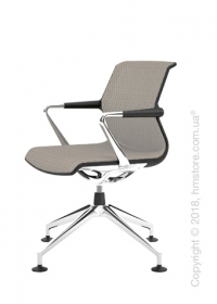 Кресло Vitra Unix Chair four-star base dark frame, Diamond Mesh Soft Grey Кресло Vitra Unix Chair four-star base dark frame, Diamond Mesh Soft Grey