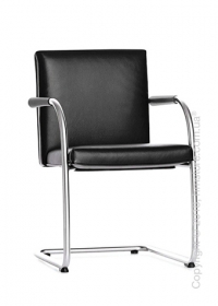 Кресло Vitra Visasoft Cantilever Conference Chair, Leather Nero Кресло Vitra Visasoft Cantilever Conference Chair, Leather Nero