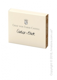 Набор сменных картриджей Graf von Faber-Castell для перьевой ручки, 6 предметов, Carbon Black