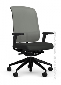 Кресло Vitra AM Chair, grey backrest, Plano Nero Кресло Vitra AM Chair, grey backrest, Plano Nero