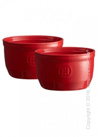 Набор рамекинов для выпечки керамических 10,5 x 10,5 см Emile Henry Ovenware, Burgundy