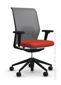 Кресло Vitra ID Mesh Dim Grey, Plano Poppy Red Кресло Vitra ID Mesh Dim Grey, Plano Poppy Red