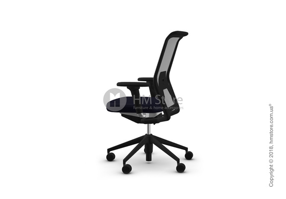 Кресло Vitra ID Mesh Soft Grey, Plano Dark Blue Brown