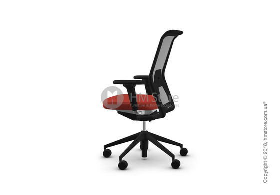 Кресло Vitra ID Mesh Soft Grey, Plano Poppy Red Кресло Vitra ID Mesh Soft Grey, Plano Poppy Red