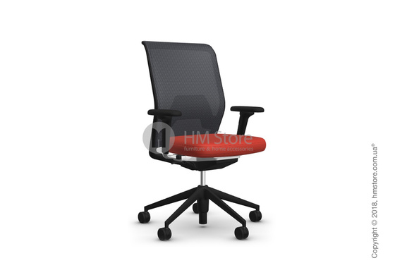 Кресло Vitra ID Mesh Nero, Plano Poppy Red