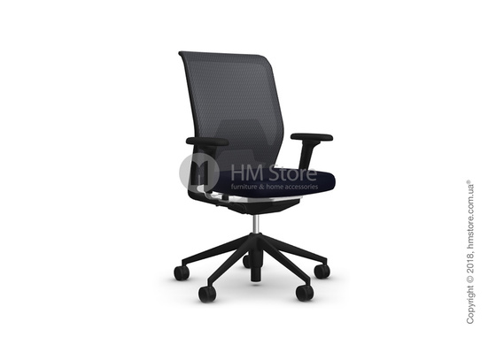 Кресло Vitra ID Mesh Nero, Plano Dark Blue Brown