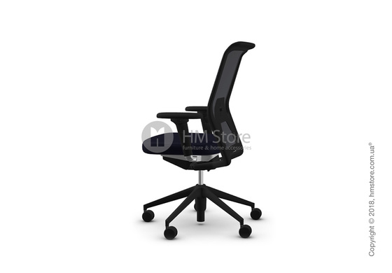 Кресло Vitra ID Mesh Nero, Plano Dark Blue Brown