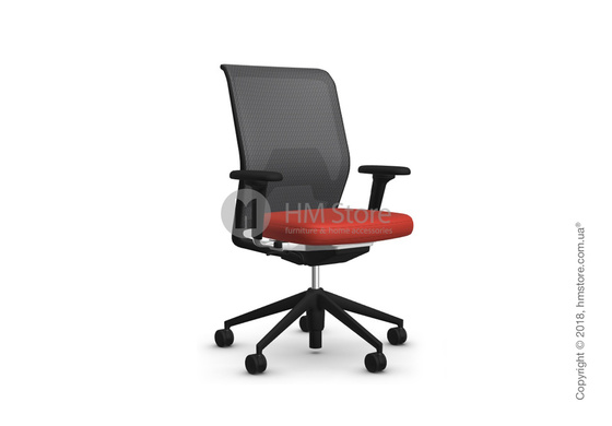 Кресло Vitra ID Mesh Asphalt, Plano Poppy Red