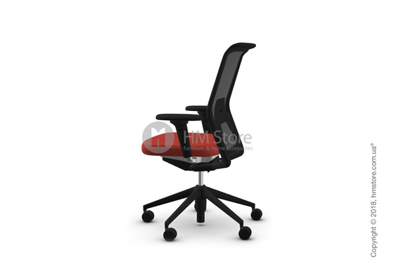 Кресло Vitra ID Mesh Asphalt, Plano Poppy Red