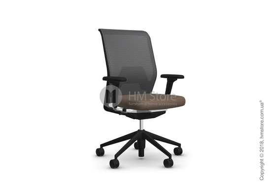 Кресло Vitra ID Mesh Asphalt, Plano Coffee Кресло Vitra ID Mesh Asphalt, Plano Coffee