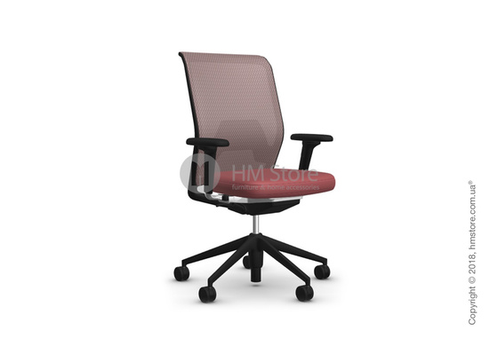 Кресло Vitra ID Mesh Mauve Grey, Plano Poppy Red Champagne