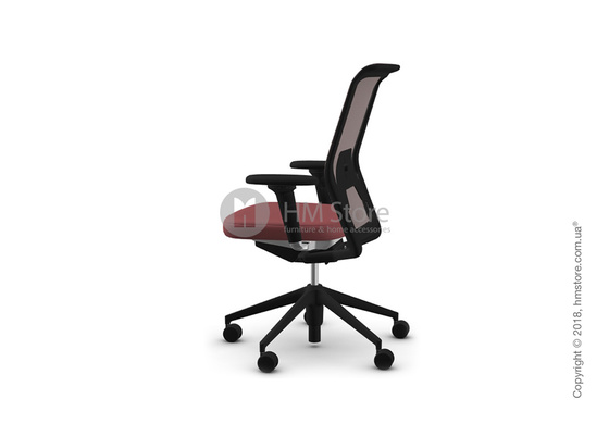 Кресло Vitra ID Mesh Mauve Grey, Plano Poppy Red Champagne