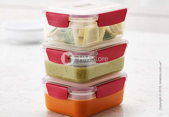 Набор контейнеров для хранения Joseph Joseph Nest Lock Same-Size Red, 3 предмета 