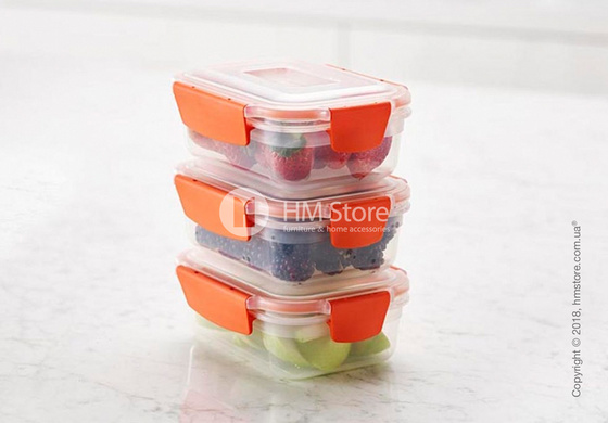 Набор контейнеров для хранения Joseph Joseph Nest Lock Same-Size Orange, 3 предмета