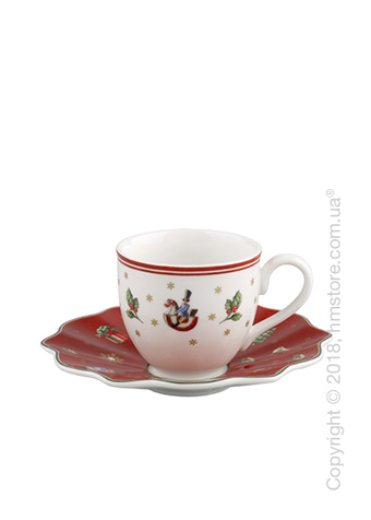 Чашка для эспрессо с блюдцем Villeroy & Boch коллекция Toy’s Delight, 100 мл, Red