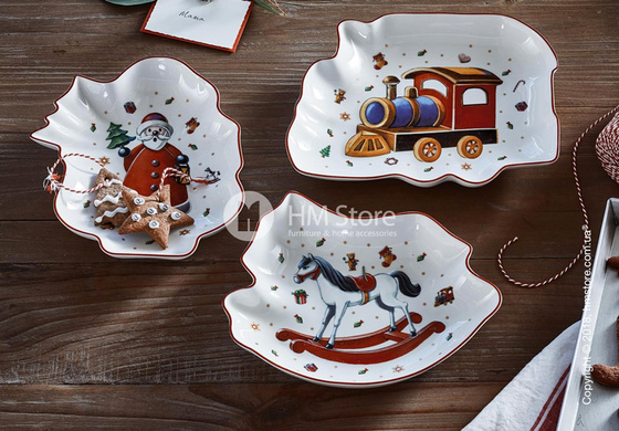 Блюдо для подачи Villeroy & Boch коллекция Toy’s Delight, 25,5х22 см, Christmas Train
