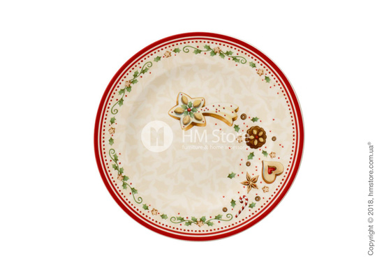Тарелка десертная мелкая Villeroy & Boch коллекция Winter Bakery Delight, 21,5 см, Falling Star