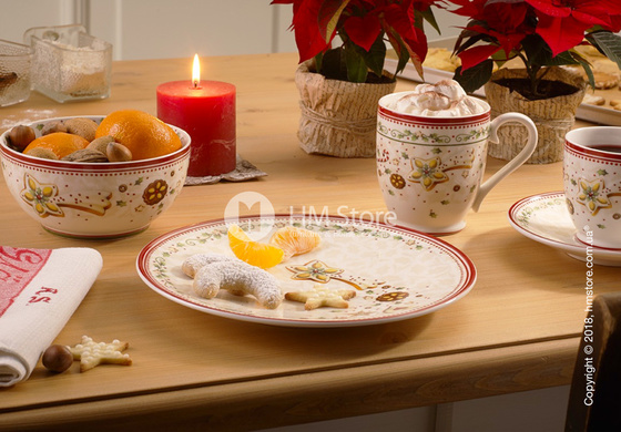 Тарелка десертная мелкая Villeroy & Boch коллекция Winter Bakery Delight, 21,5 см, Falling Star