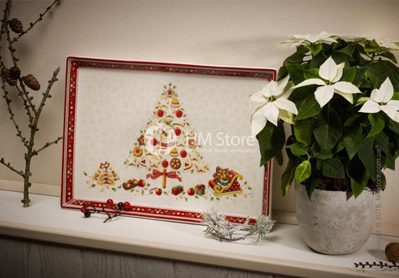 Блюдо для подачи Villeroy & Boch коллекция Winter Bakery Delight, 39х26,5 см