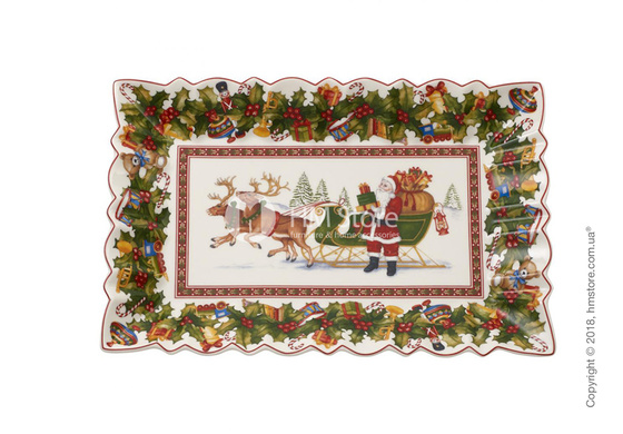 Блюдо для подачи Villeroy & Boch коллекция Toy’s Fantasy, 35х22,5 см, Packing Santa's sleigh