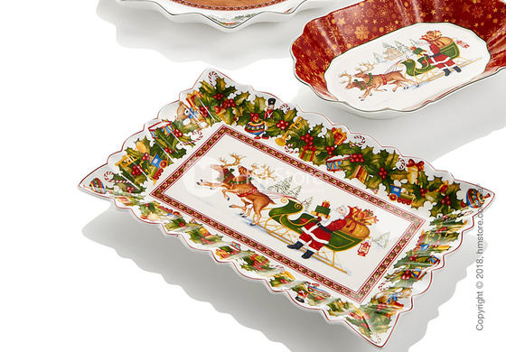 Блюдо для подачи Villeroy & Boch коллекция Toy’s Fantasy, 35х22,5 см, Packing Santa's sleigh