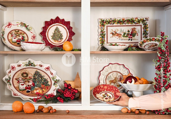 Блюдо для подачи Villeroy & Boch коллекция Toy’s Fantasy, 35х22,5 см, Packing Santa's sleigh