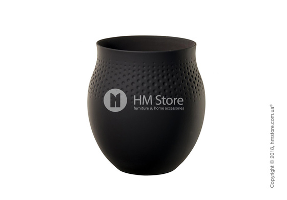 Ваза Villeroy & Boch коллекция Collier Perle, 17,5 см, Black