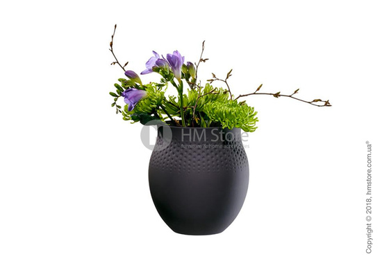 Ваза Villeroy & Boch коллекция Collier Perle, 17,5 см, Black