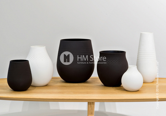 Ваза Villeroy & Boch коллекция Collier Perle, 17,5 см, Black