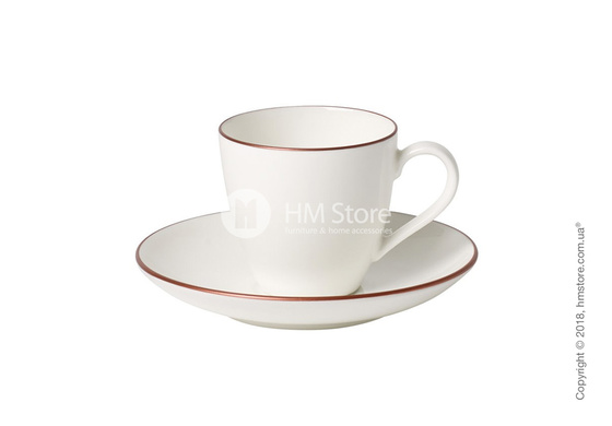 Чашка для эспрессо с блюдцем Villeroy & Boch коллекция Anmut Rosewood, 100 мл