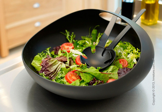 Салатница Joseph Joseph Salad Bowl & Servers, Черная Салатница Joseph Joseph Salad Bowl & Servers, Черная