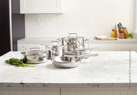 Сковорода KitchenAid Skillet серия 3-Ply Copper Core 28 см, Stainless Steel 